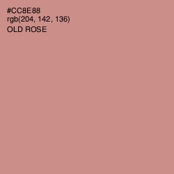 #CC8E88 - Old Rose Color Image